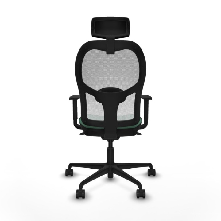 Jorquera sincro malla blanca bali verde esmeralda brazos 1D base nailon cabecero 2D ruedas 65mm nailon