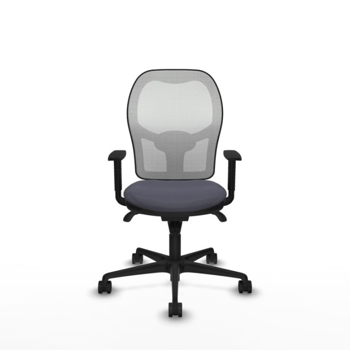 Jorquera sincro malla blanca bali gris oscuro brazos 1D base nailon  ruedas 65mm nailon