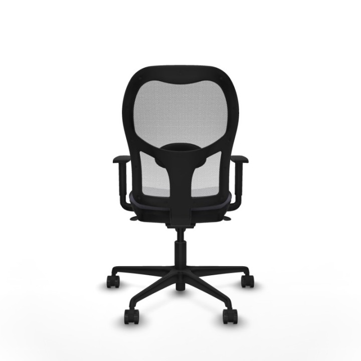 Jorquera sincro malla blanca bali gris oscuro brazos 1D base nailon  ruedas 65mm nailon