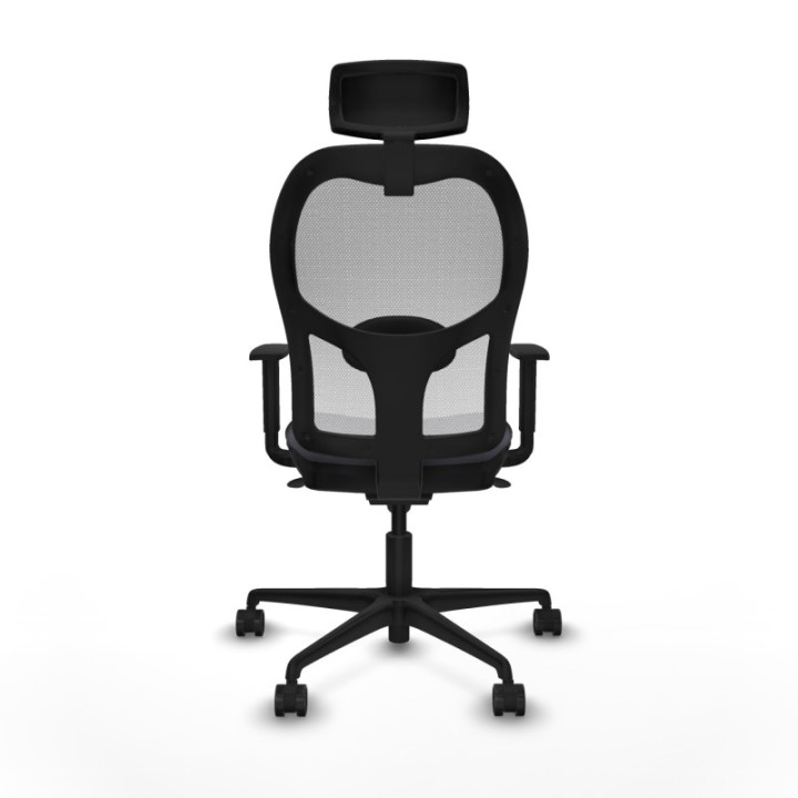 Jorquera sincro malla blanca bali gris oscuro brazos 1D base nailon cabecero 2D ruedas 65mm nailon