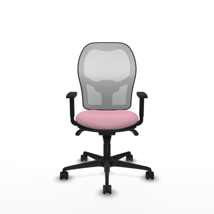 Jorquera sincro malla blanca bali rosa brazos 1D base nailon  ruedas 65mm nailon