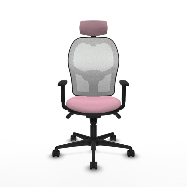 Jorquera sincro malla blanca bali rosa brazos 1D base nailon cabecero 2D ruedas 65mm nailon