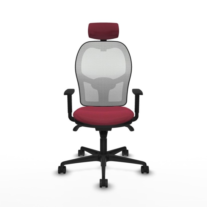 Jorquera sincro malla blanca bali granate brazos 1D base nailon cabecero 2D ruedas 65mm nailon