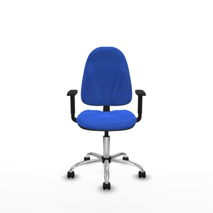 Algarra CP bali azul brazos 1D base cromada ruedas nailon 50mm