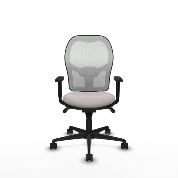 Jorquera sincro malla blanca similpiel blanco brazos 1D base nailon  ruedas 65mm nailon