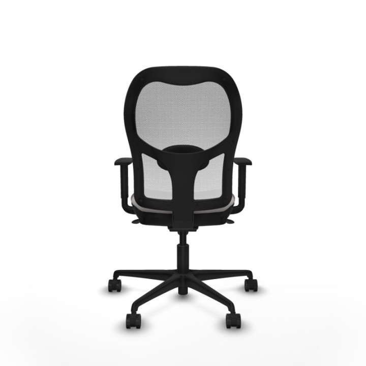 Jorquera sincro malla blanca similpiel blanco brazos 1D base nailon  ruedas 65mm nailon