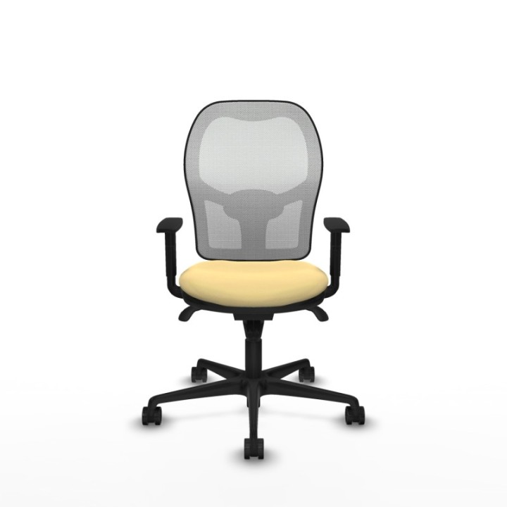 Jorquera sincro malla blanca similpiel crema brazos 1D base nailon  ruedas 65mm nailon