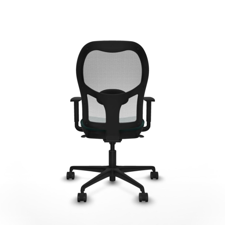 Jorquera sincro malla blanca similpiel verde botella brazos 1D base nailon  ruedas 65mm nailon