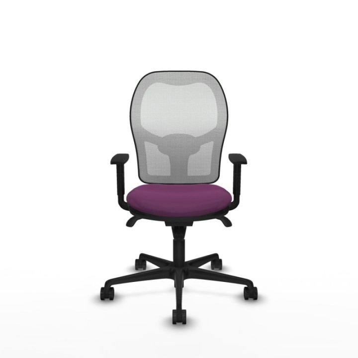 Jorquera sincro malla blanca similpiel morado brazos 1D base nailon  ruedas 65mm nailon