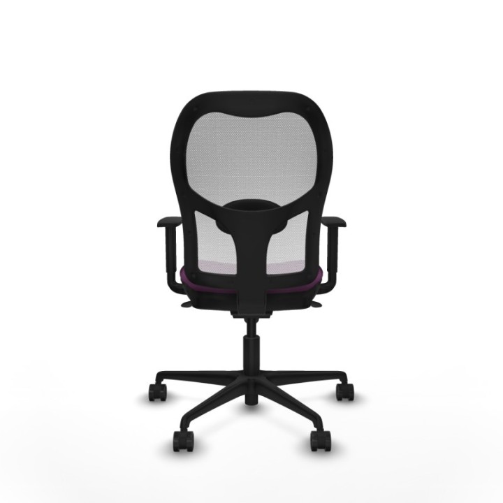 Jorquera sincro malla blanca similpiel morado brazos 1D base nailon  ruedas 65mm nailon