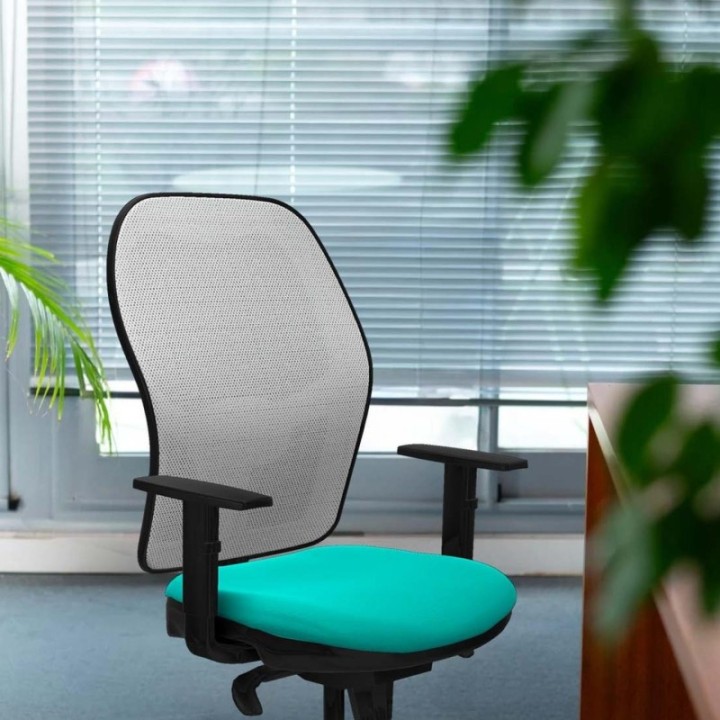 Jorquera sincro malla blanca similpiel morado brazos 1D base nailon  ruedas 65mm nailon