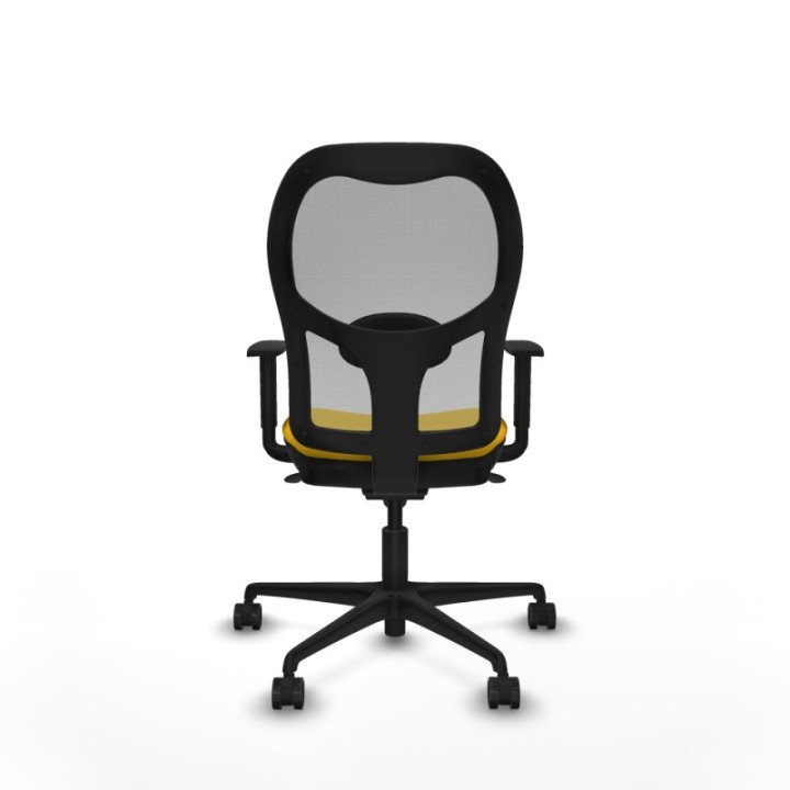 Jorquera sincro malla gris bali amarillo brazos 1D base nailon  ruedas 65mm nailon