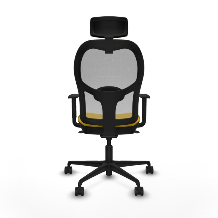 Jorquera sincro malla gris bali amarillo brazos 1D base nailon cabecero 2D ruedas 65mm nailon