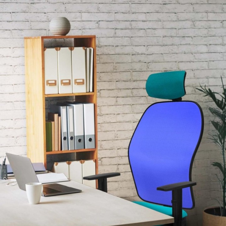 Jorquera sincro malla gris bali amarillo brazos 1D base nailon cabecero 2D ruedas 65mm nailon