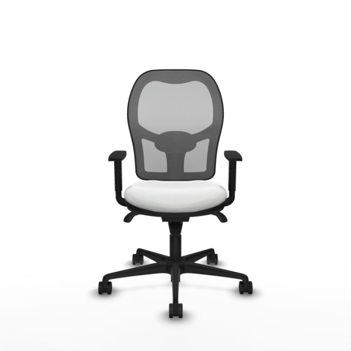 Jorquera sincro malla gris bali blanco brazos 1D base nailon  ruedas 65mm nailon