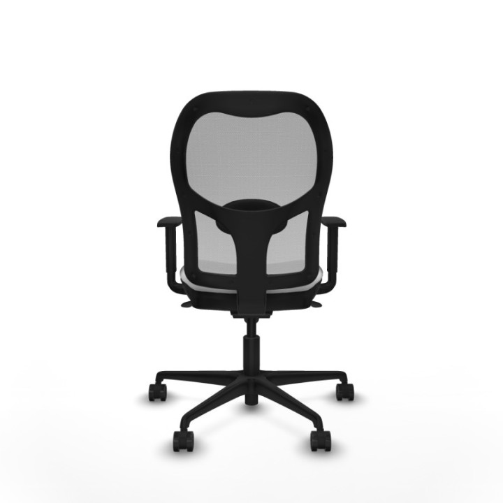 Jorquera sincro malla gris bali blanco brazos 1D base nailon  ruedas 65mm nailon