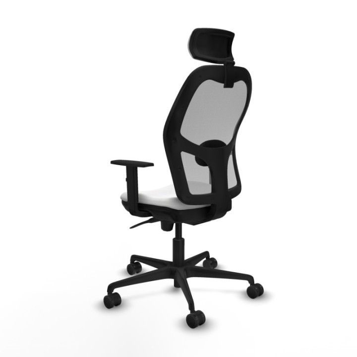 Jorquera sincro malla gris bali blanco brazos 1D base nailon cabecero 2D ruedas 65mm nailon