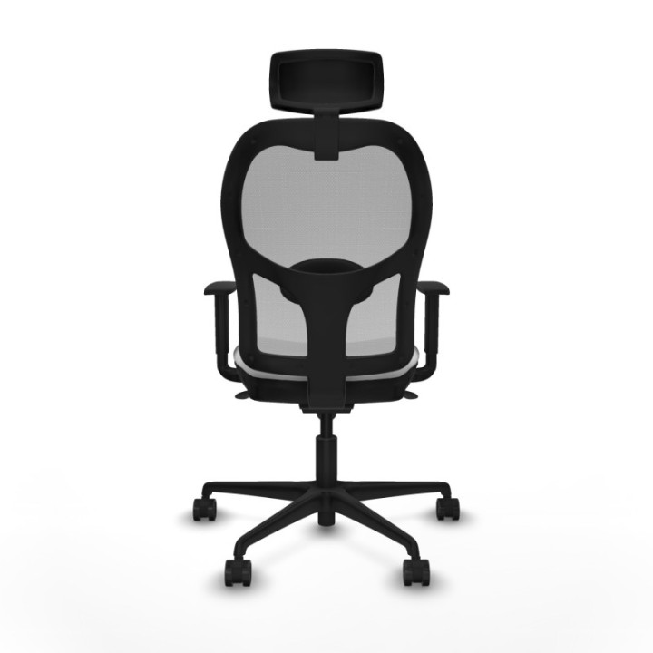 Jorquera sincro malla gris bali blanco brazos 1D base nailon cabecero 2D ruedas 65mm nailon