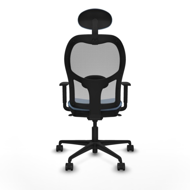 Jorquera sincro malla gris bali azul cielo brazos 1D base nailon cabecero fijo ruedas 65mm nailon