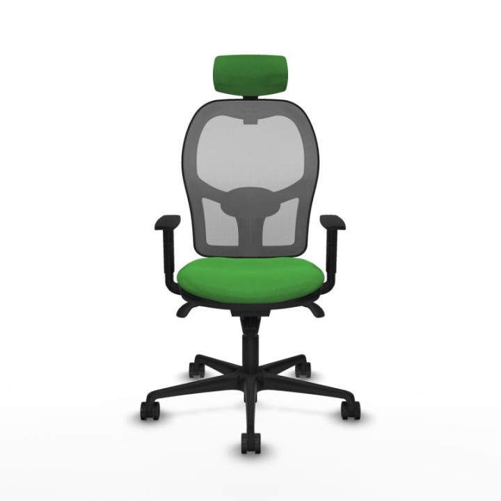 Jorquera sincro malla gris bali verde brazos 1D base nailon cabecero 2D ruedas 65mm nailon