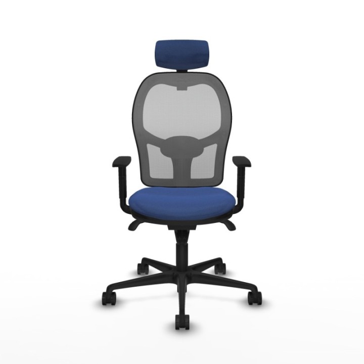 Jorquera sincro malla gris bali azul marino brazos 1D base nailon cabecero 2D ruedas 65mm nailon