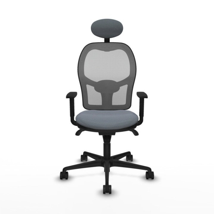 Jorquera sincro malla gris bali gris brazos 1D base nailon cabecero fijo ruedas 65mm nailon