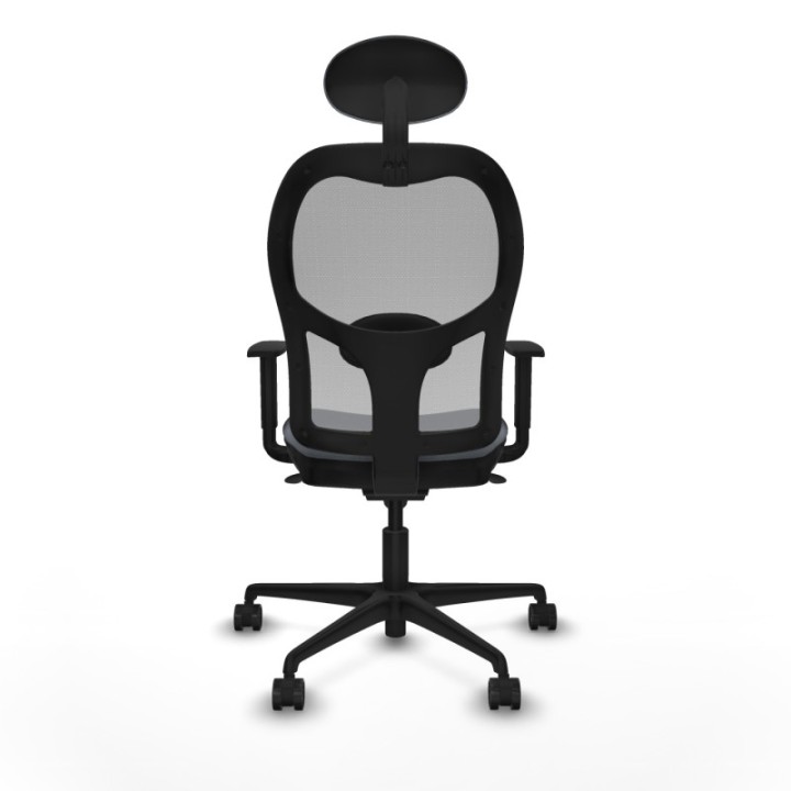 Jorquera sincro malla gris bali gris brazos 1D base nailon cabecero fijo ruedas 65mm nailon