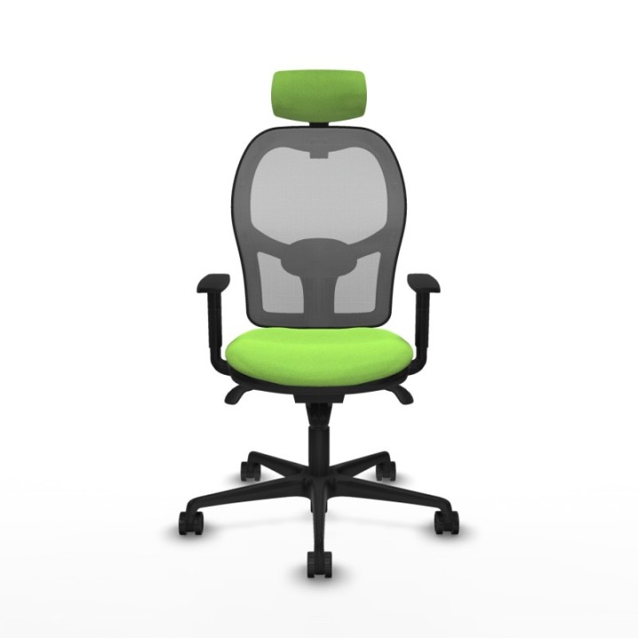 Jorquera sincro malla gris bali pistacho brazos 1D base nailon cabecero 2D ruedas 65mm nailon