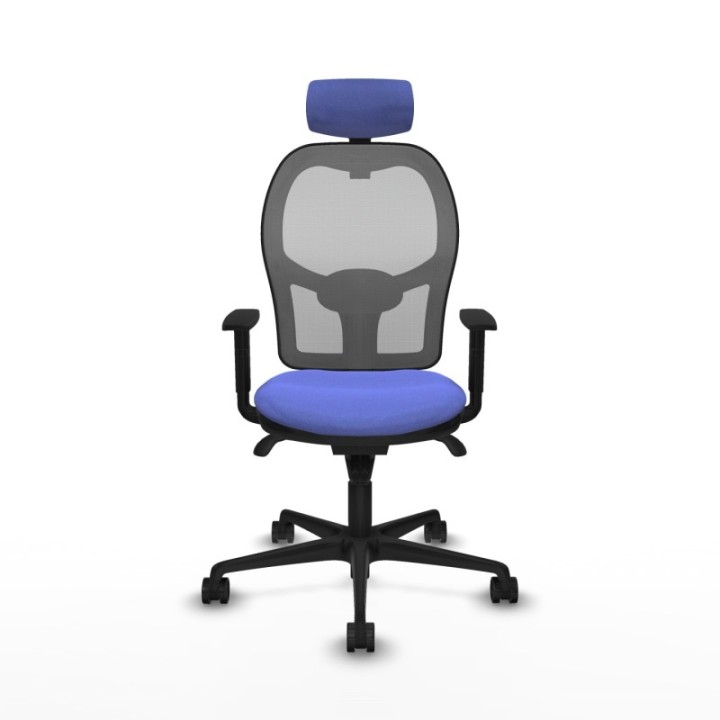 Jorquera sincro malla gris bali azul claro brazos 1D base nailon cabecero 2D ruedas 65mm nailon