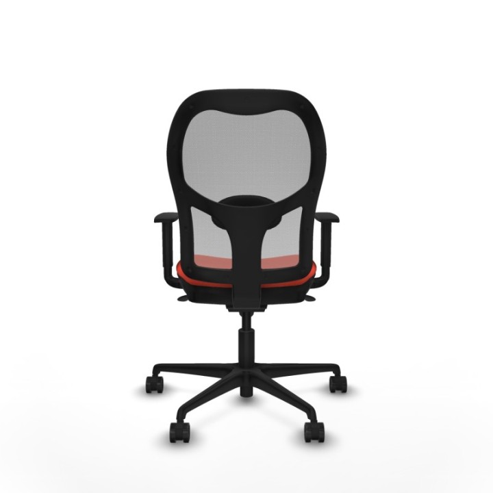 Jorquera sincro malla gris bali naranja oscuro brazos 1D base nailon  ruedas 65mm nailon