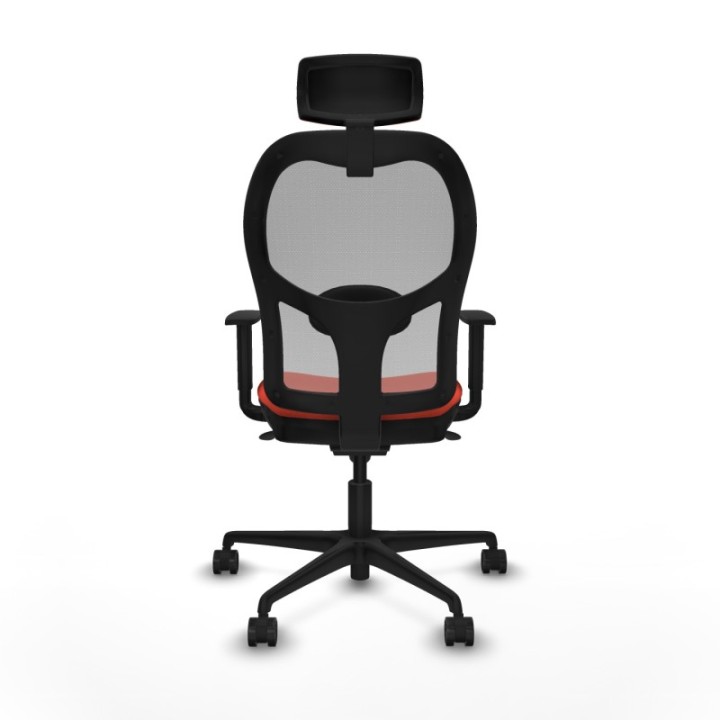 Jorquera sincro malla gris bali naranja oscuro brazos 1D base nailon cabecero 2D ruedas 65mm nailon