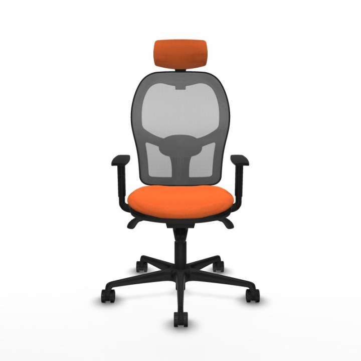 Jorquera sincro malla gris bali naranja brazos 1D base nailon cabecero 2D ruedas 65mm nailon