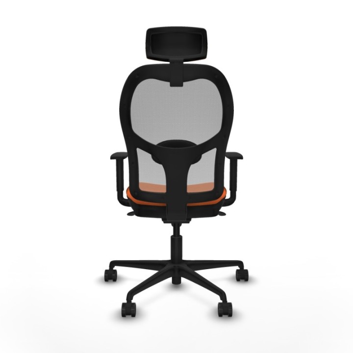 Jorquera sincro malla gris bali naranja brazos 1D base nailon cabecero 2D ruedas 65mm nailon