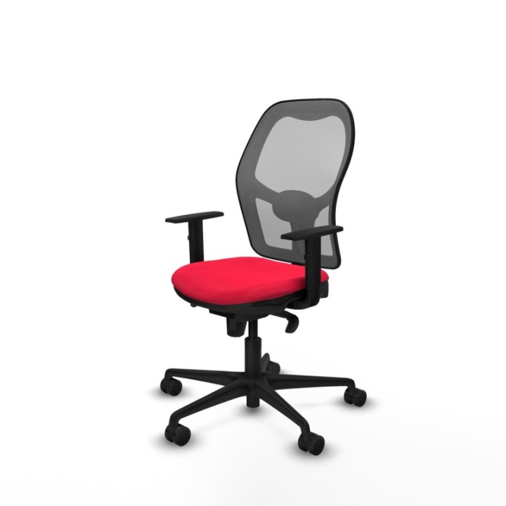 Jorquera sincro malla gris bali rojo brazos 1D base nailon  ruedas 65mm nailon