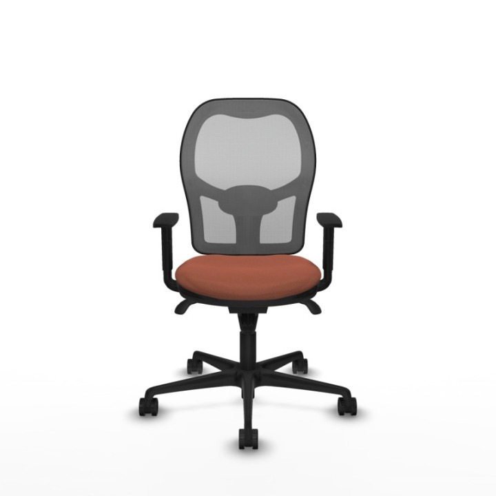 Jorquera sincro malla gris bali marrón brazos 1D base nailon  ruedas 65mm nailon