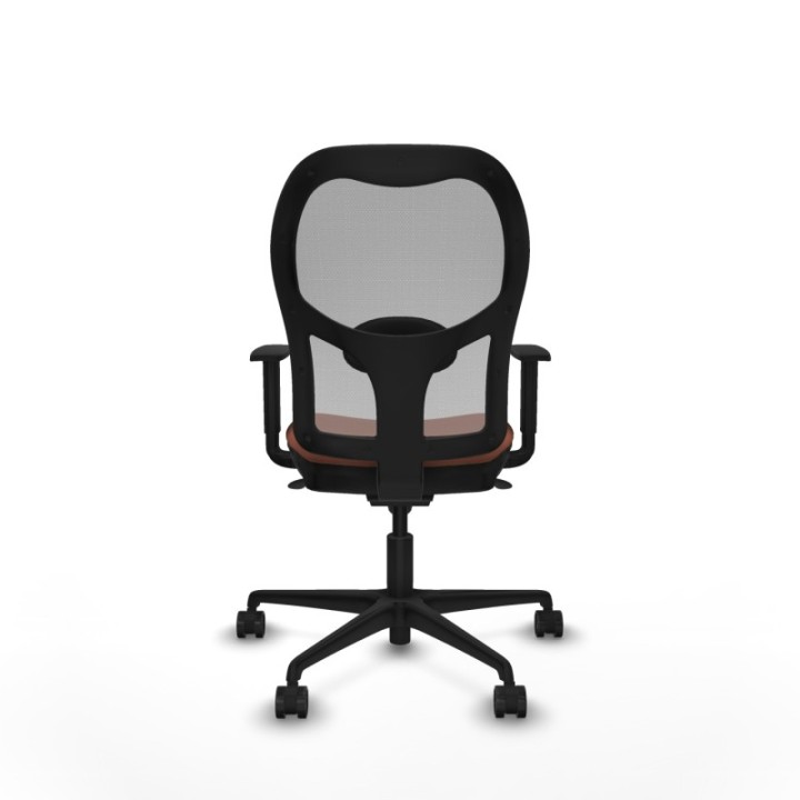 Jorquera sincro malla gris bali marrón brazos 1D base nailon  ruedas 65mm nailon