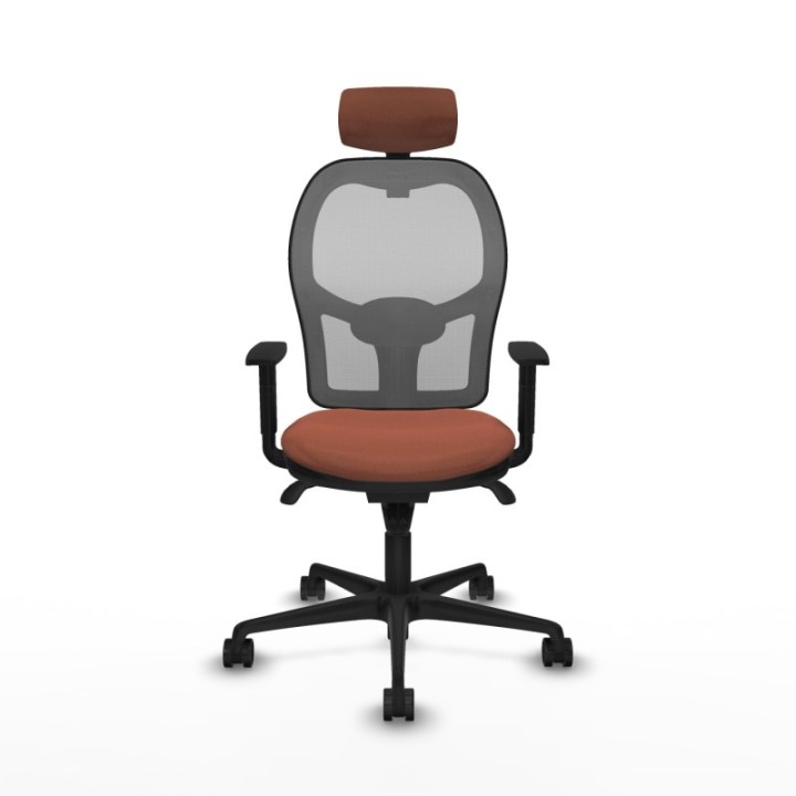 Jorquera sincro malla gris bali marrón brazos 1D base nailon cabecero 2D ruedas 65mm nailon