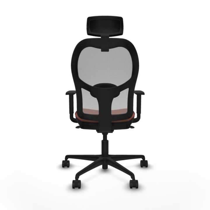 Jorquera sincro malla gris bali marrón brazos 1D base nailon cabecero 2D ruedas 65mm nailon