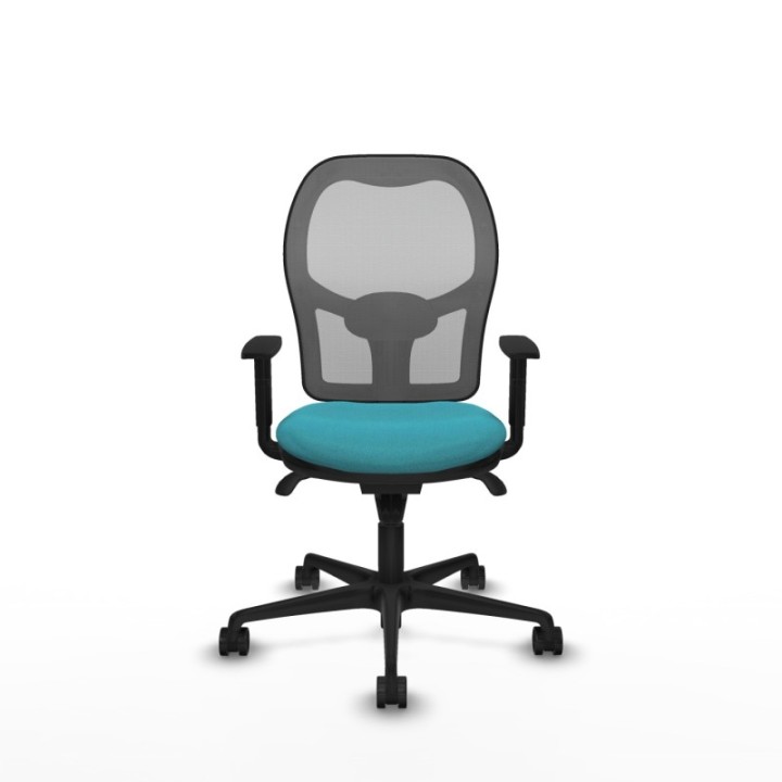 Jorquera sincro malla gris bali turquesa brazos 1D base nailon  ruedas 65mm nailon