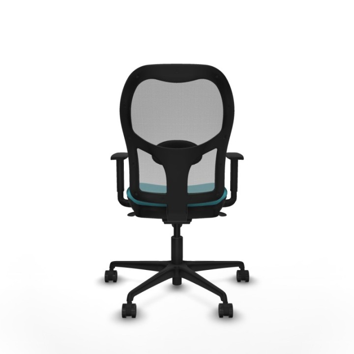 Jorquera sincro malla gris bali turquesa brazos 1D base nailon  ruedas 65mm nailon