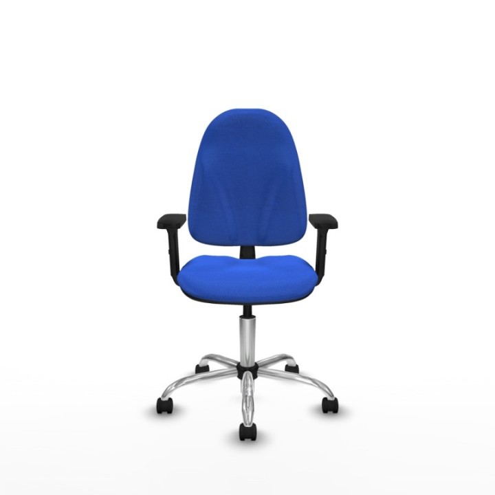 Algarra CP bali azul brazos 2D base cromada ruedas nailon 50mm