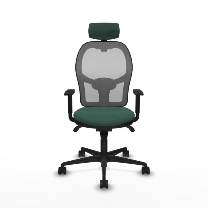 Jorquera sincro malla gris bali verde botella brazos 1D base nailon cabecero 2D ruedas 65mm nailon