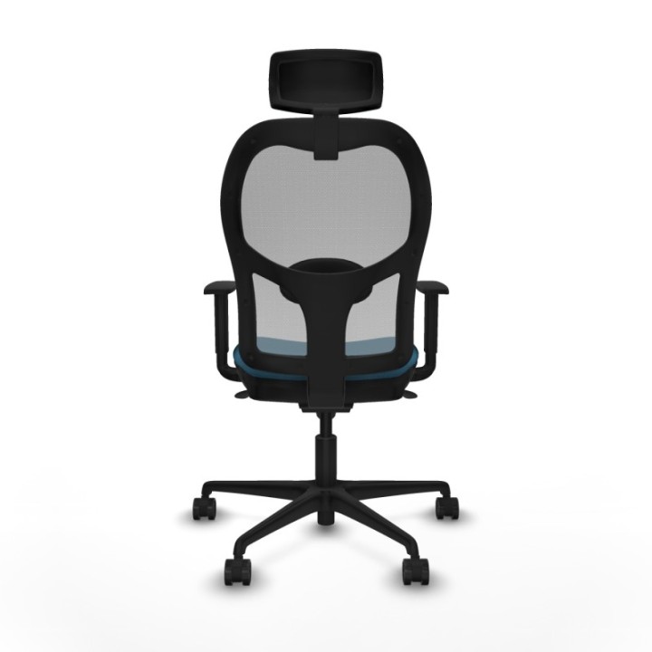 Jorquera sincro malla gris bali verde petroleo brazos 1D base nailon cabecero 2D ruedas 65mm nailon