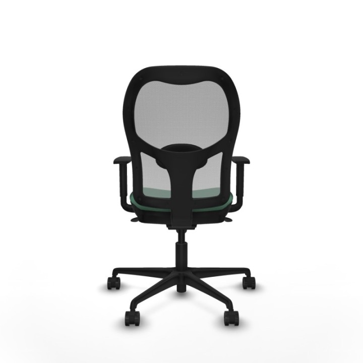 Jorquera sincro malla gris bali verde esmeralda brazos 1D base nailon  ruedas 65mm nailon