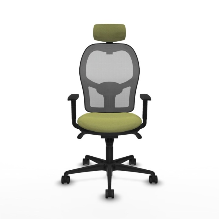 Jorquera sincro malla gris bali verde oliva brazos 1D base nailon cabecero 2D ruedas 65mm nailon