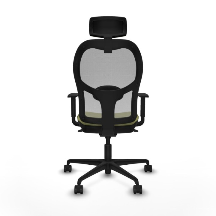 Jorquera sincro malla gris bali verde oliva brazos 1D base nailon cabecero 2D ruedas 65mm nailon