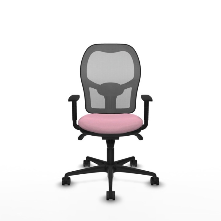 Jorquera sincro malla gris bali rosa brazos 1D base nailon  ruedas 65mm nailon