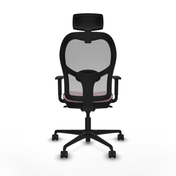 Jorquera sincro malla gris bali rosa brazos 1D base nailon cabecero 2D ruedas 65mm nailon