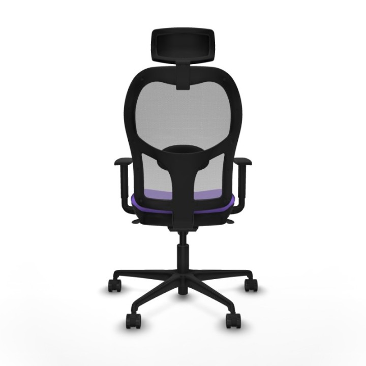 Jorquera sincro malla gris bali lila brazos 1D base nailon cabecero 2D ruedas 65mm nailon