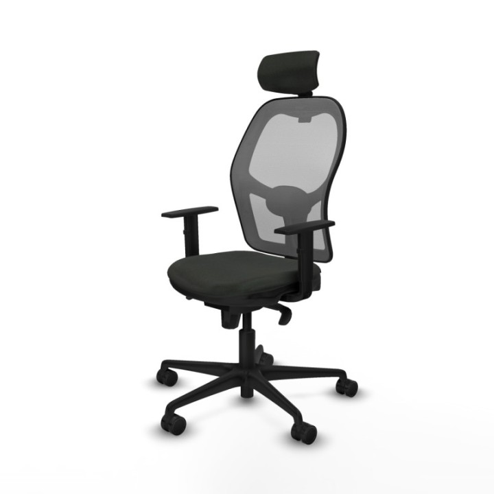 Jorquera sincro malla gris bali negro brazos 1D base nailon cabecero 2D ruedas 65mm nailon